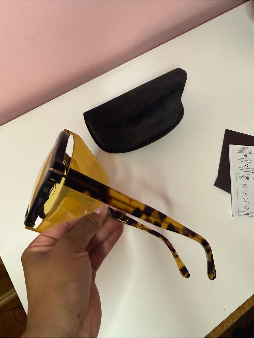 Tom Ford Neughman Sunglasses Black/Yellow - Picture 5 of 9